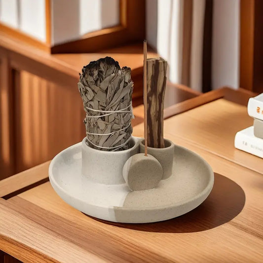 Porte encens, Brûleur de Palo Santo et Sauge en Céramique